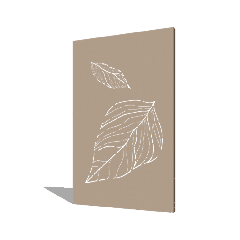 Feuilles tombantes revêtues de poudre