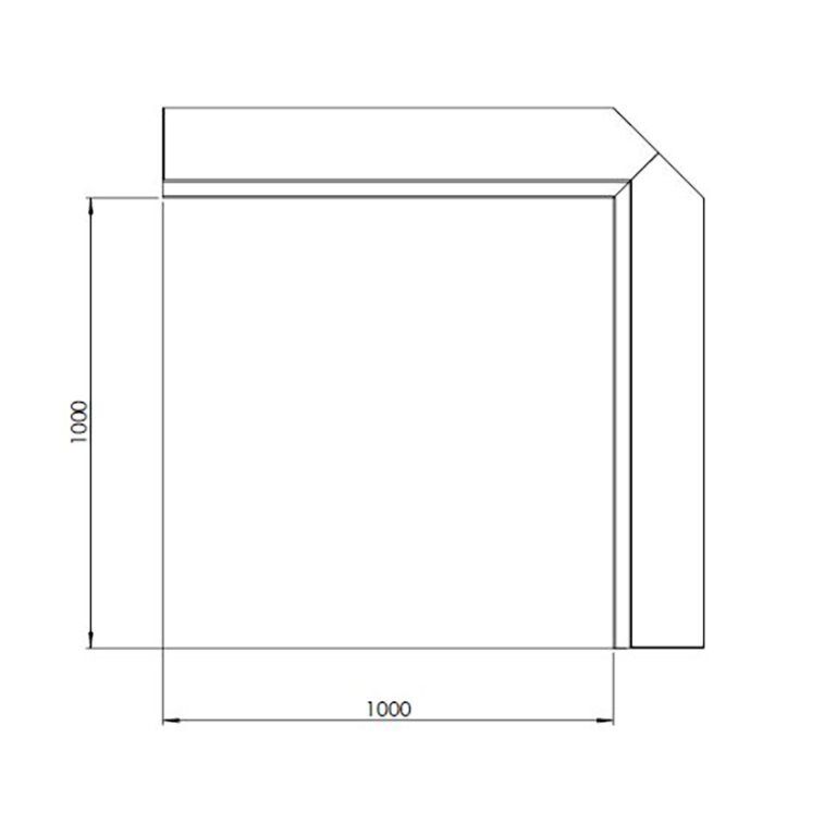 Paroi de soutènement en acier thermolaqué angle intérieur 100 x 100 cm (hauteur 30 cm)