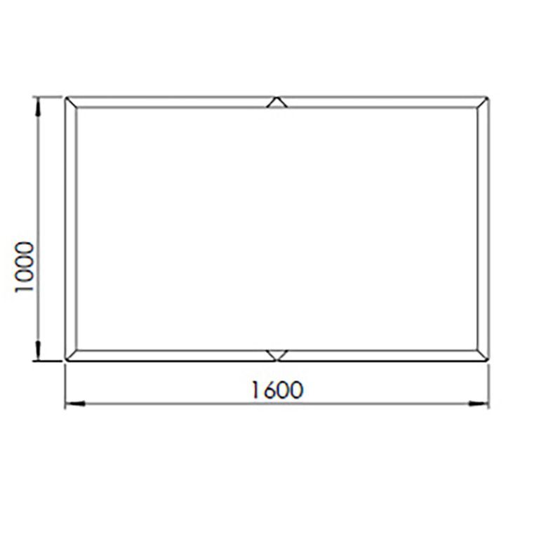 Jardinière en acier thermolaqué Texas xxl 160 x 100 cm