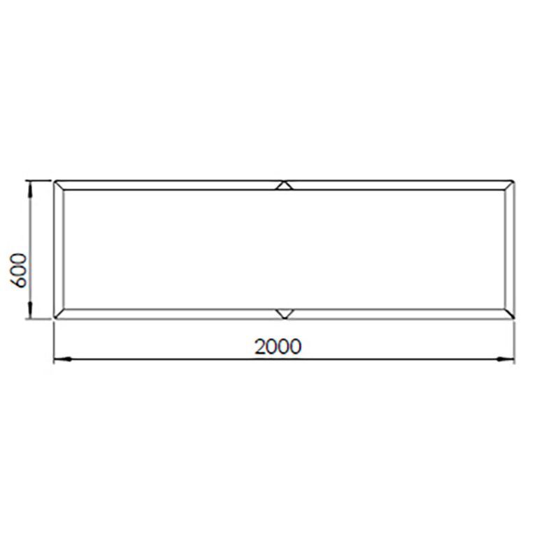 Jardinière en acier corten Texas xxl 200 x 60 cm