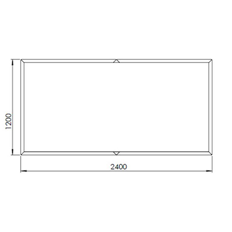 Jardinière en acier corten Texas xxl 240 x 120 cm