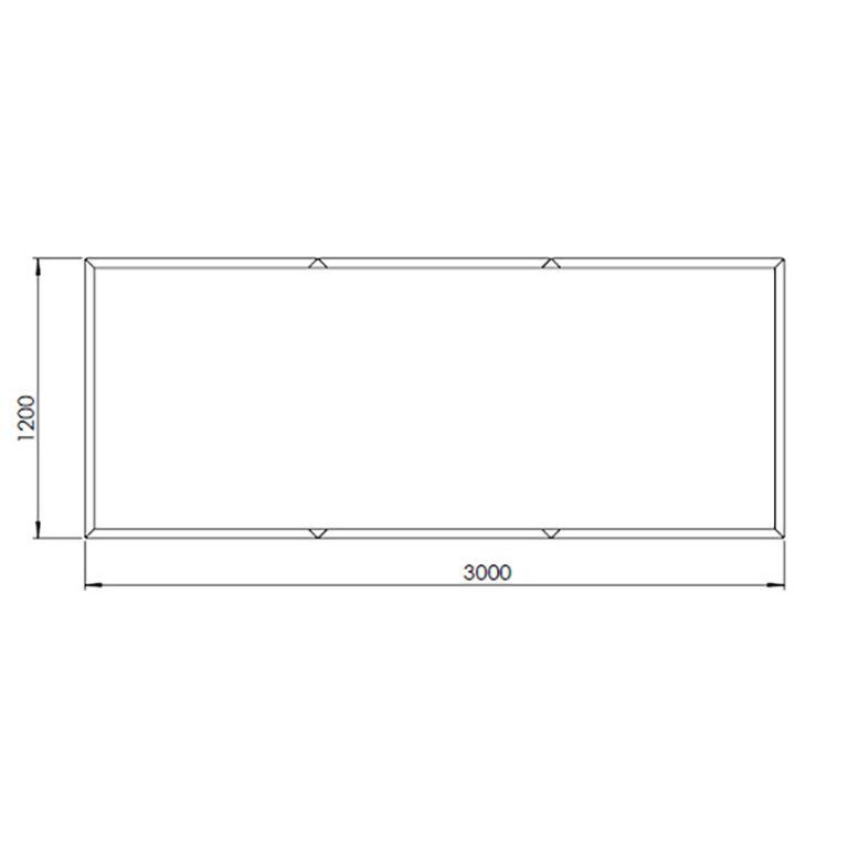 Jardinière en acier corten Texas xxl 300 x 120 cm