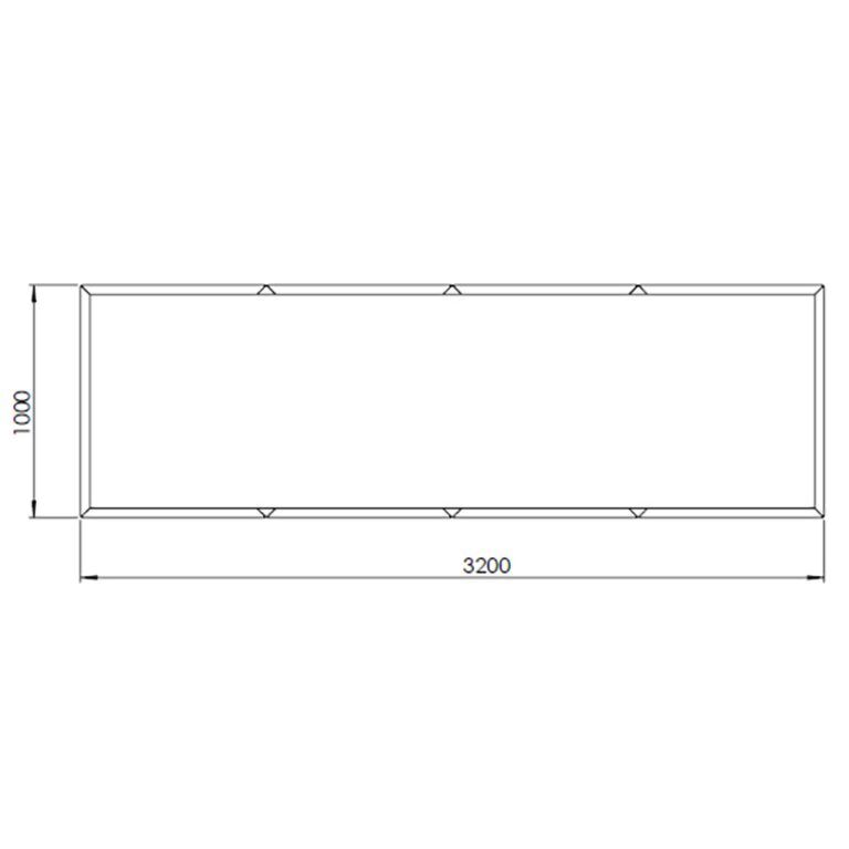 Jardinière en acier thermolaqué Texas xxl 320 x 120 cm