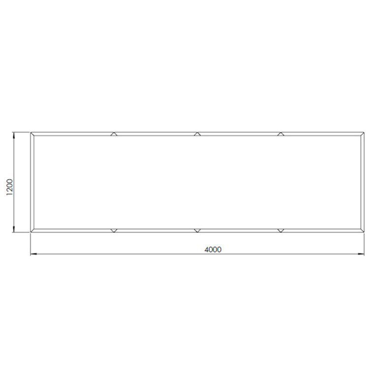Jardinière en acier corten Texas xxl 400 x 120 cm