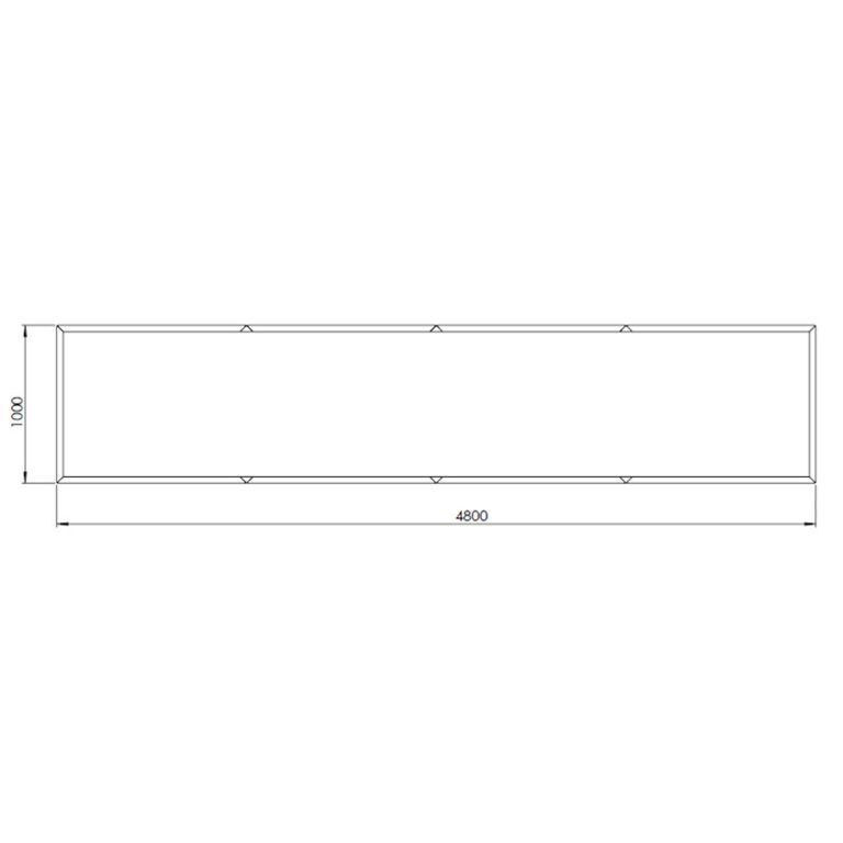 Jardinière en acier thermolaqué Texas xxl 480 x 100 cm