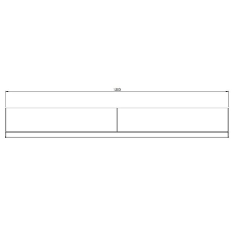 Mur de soutènement en acier peint par poudrage droit de 150 cm (hauteur 30 cm)