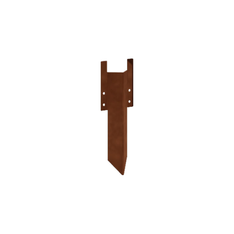 Piquet de bordure en acier Corten - Hauteur bordures de jardin 12 / 15 cm