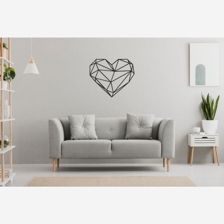Décoration murale en métal Coeur
