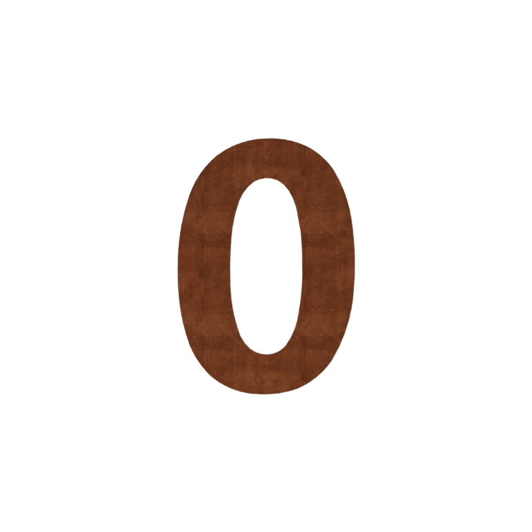 Numéro de maison en acier corten 0 - 80 cm