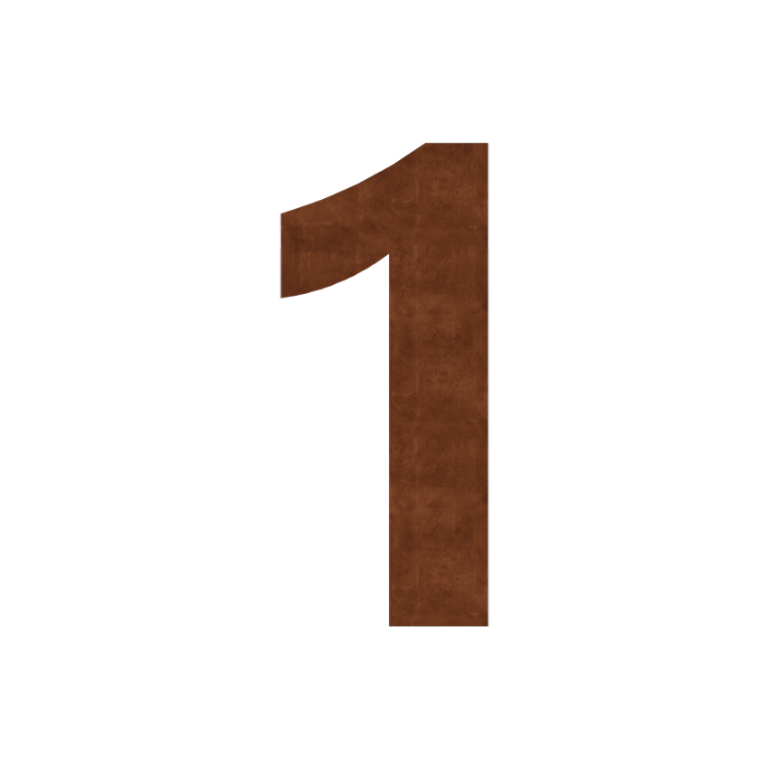 Maison en acier corten numéro 1 - 30 cm