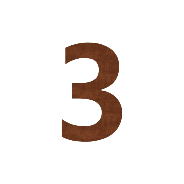 Maison en acier corten numéro 3 - 15 cm