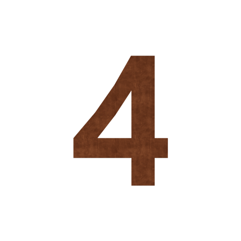 Maison en acier corten numéro 4 - 80 cm