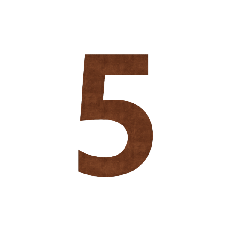 Numéro de maison en acier corten 5 - 15 cm