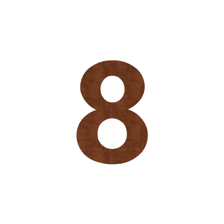 Maison en acier corten numéro 8 - 80 cm