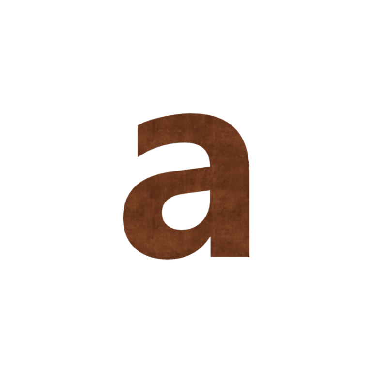Maison en acier corten numéro a - 30 cm
