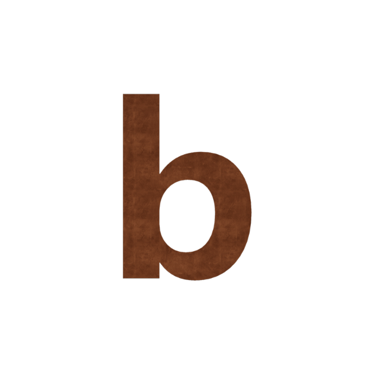 Numéro de maison en acier corten b - 71,8 cm