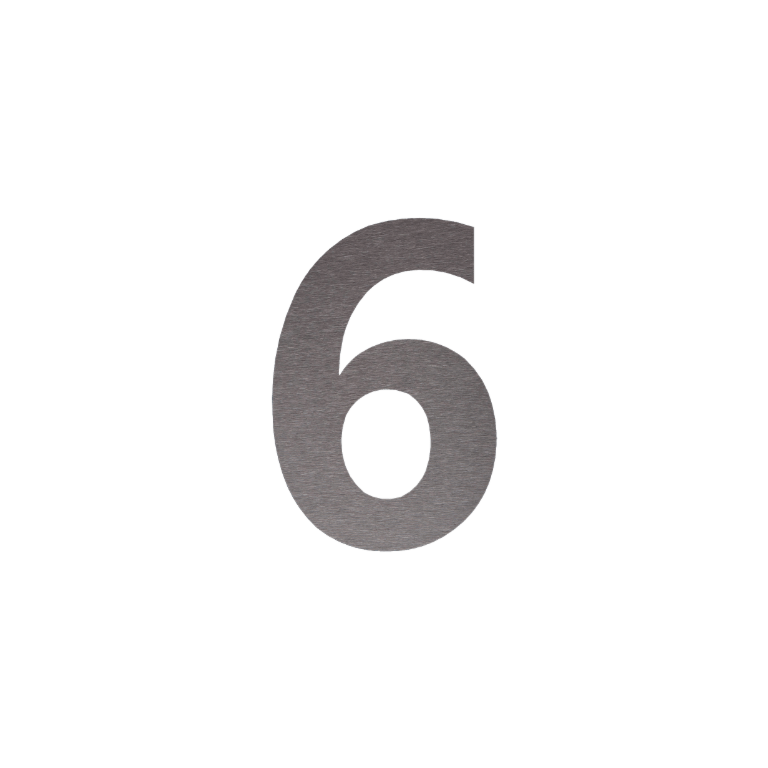 Numéro de maison en acier inoxydable 6 - 15 cm