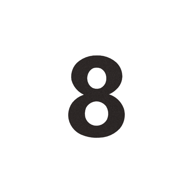(coller) Numéros de maison noirs 8 - 15 cm