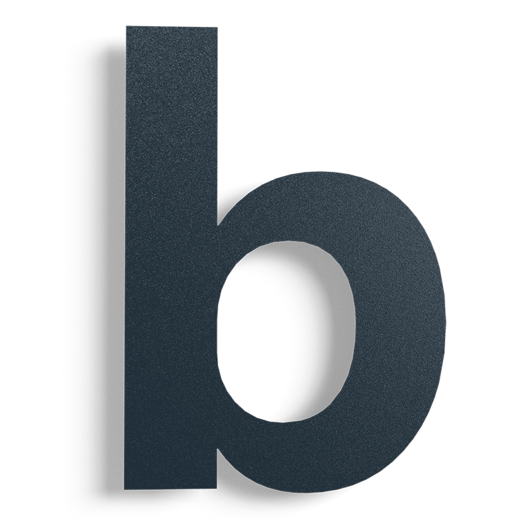 Numéro de maison en acier inoxydable noir b - 43,1 cm