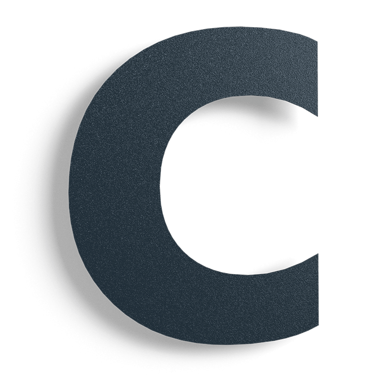 (coller) Numéros de maison noirs c - 10 cm