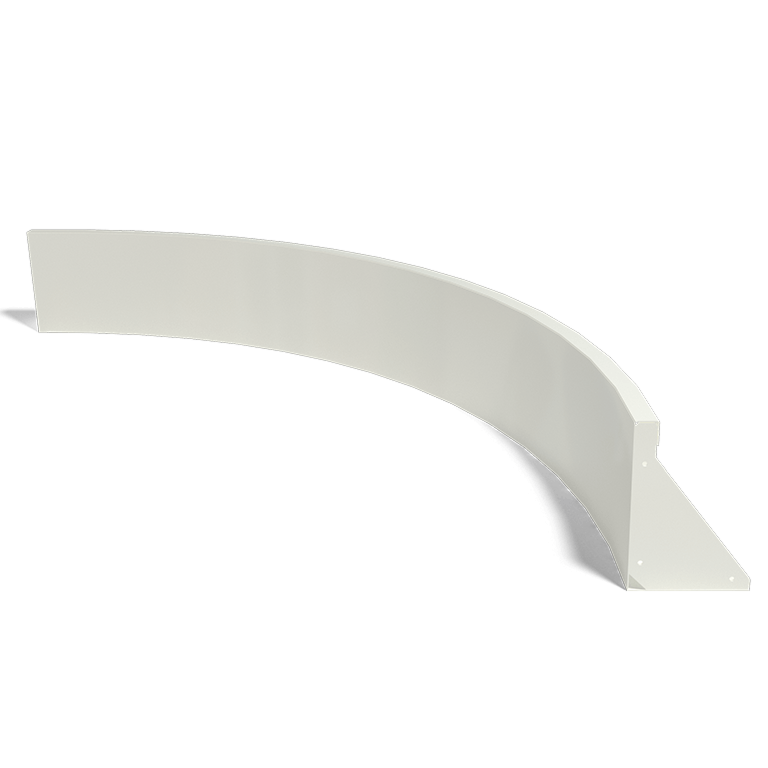 Paroi de soutènement en acier thermolaqué courbe intérieure 150 x 150 cm (hauteur 30 cm)
