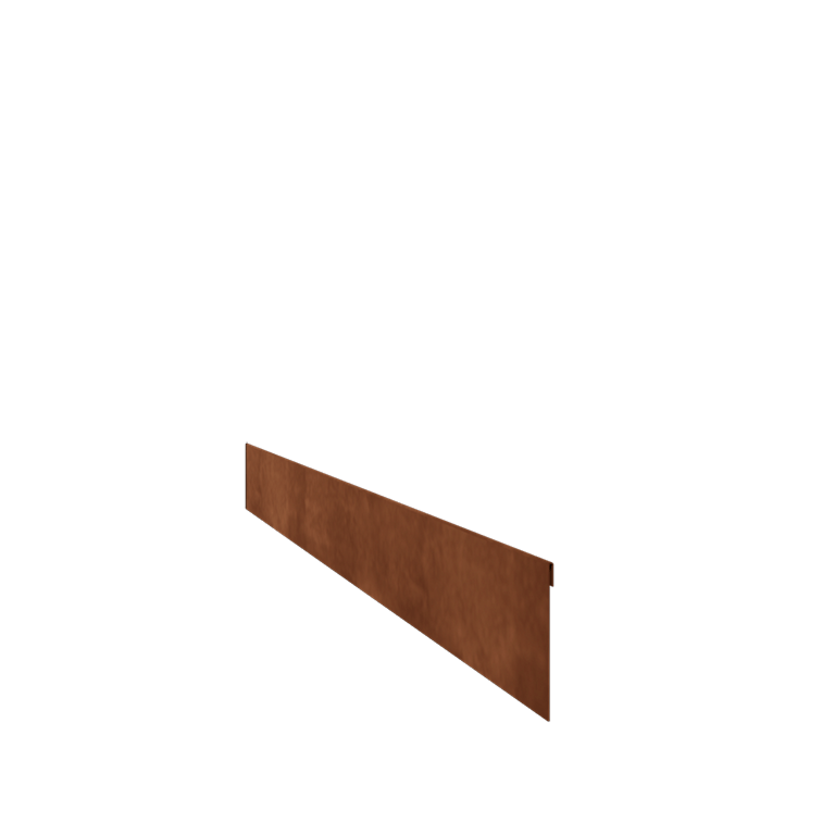 Bordure en acier corten à bord aplati 13 cm (longueur 150 cm)
