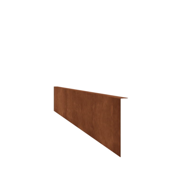 Bordure en acier corten à bord replié 22 cm (longueur 150 cm)