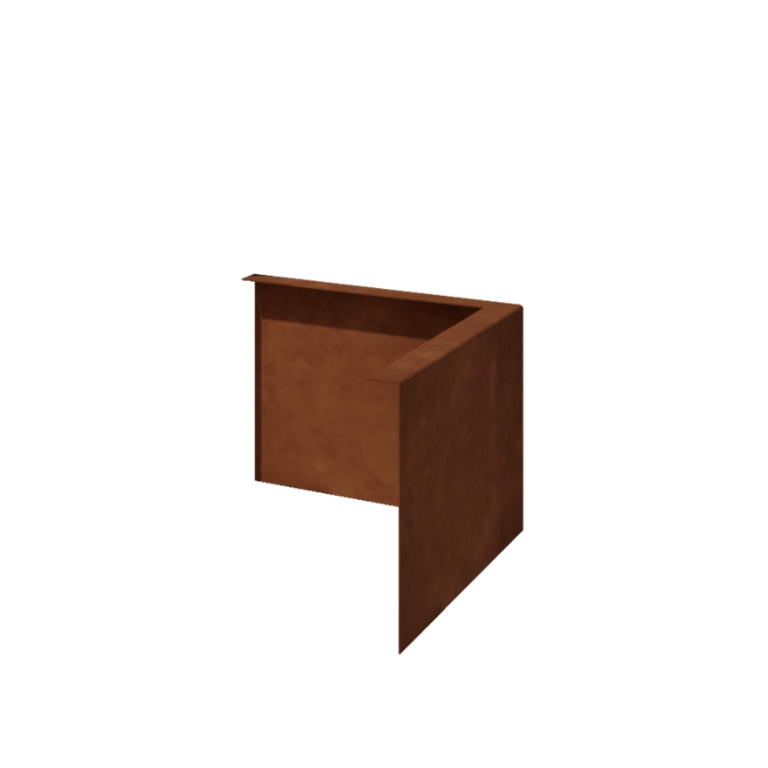 Bordures de jardin en acier Corten - Corpulent - Angle extérieur - Hauteur 22 cm