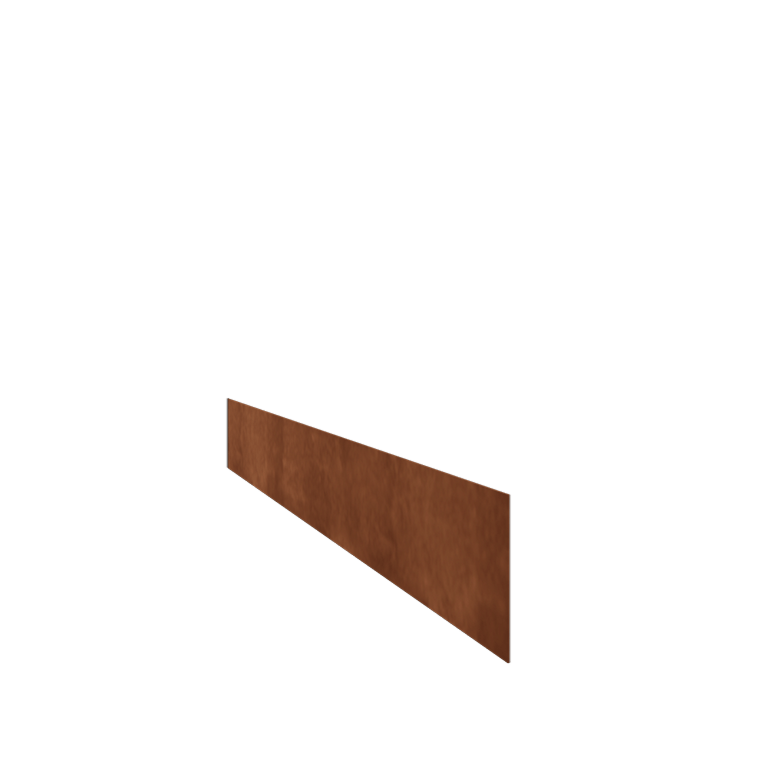 Bordure en acier corten lisse 15 cm (longueur 150 cm)