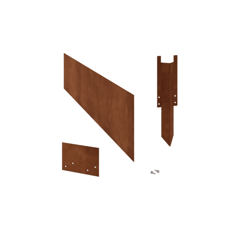 Bordures de jardin en acier Corten - Droit - Hauteur 25 cm - Kit complet 15 mètre