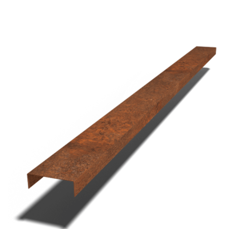Profilé de transition en acier Corten 5 x 15 x 5 cm (longueur 240 cm)