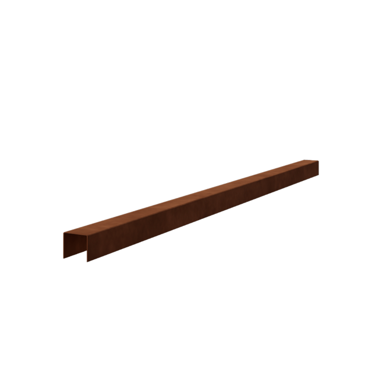Profilé de transition en acier Corten 5 x 5 x 5 cm (longueur 150 cm)