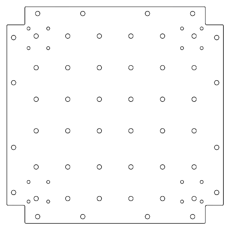 Plaque inférieure en acier galvanisé 50 x 50 cm