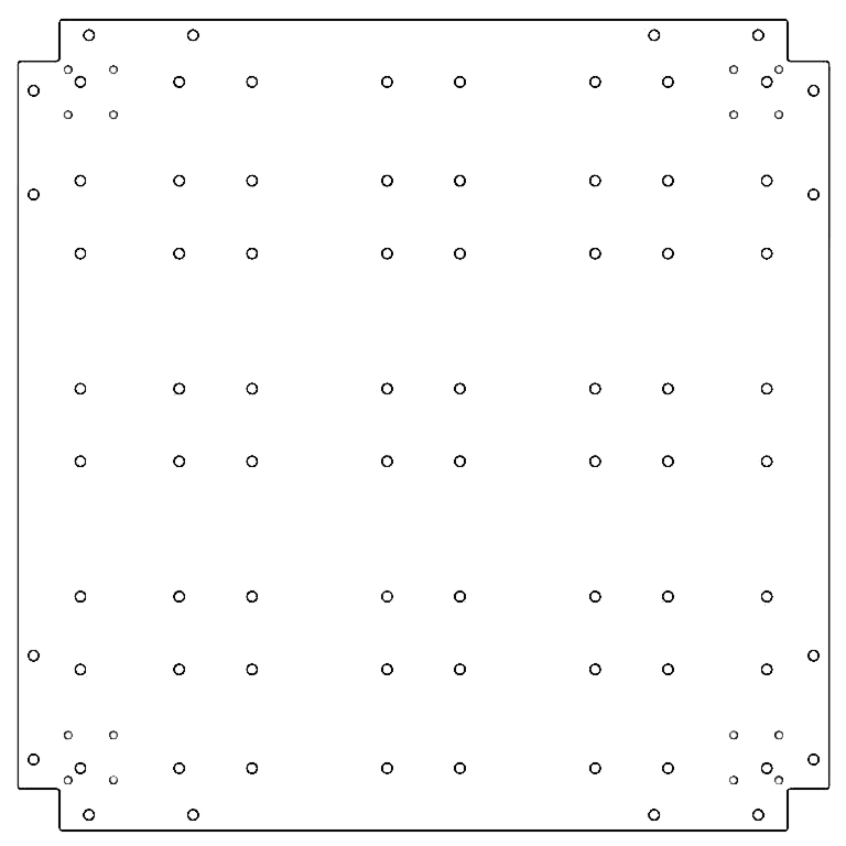 Plaque inférieure en acier galvanisé 80 x 80 cm