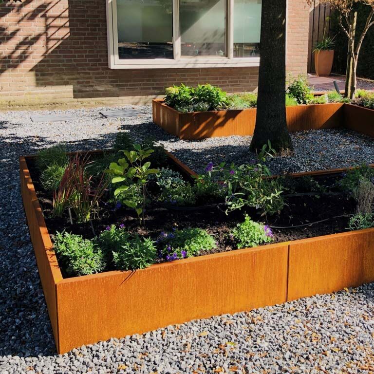 Bac à plantes en acier corten Kansas 120