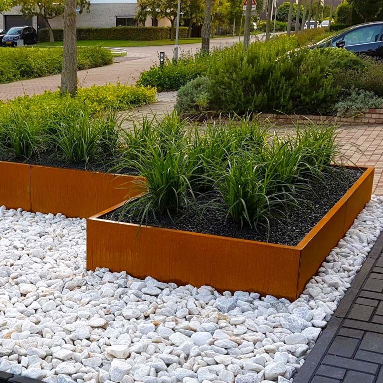 Bac à plantes en acier corten Kansas 120