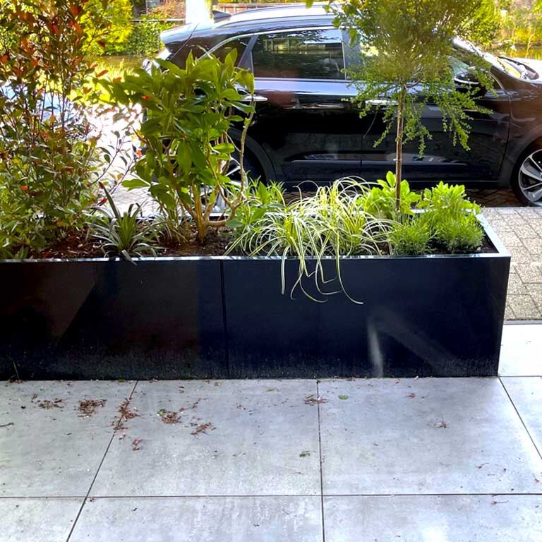 Jardinière en acier thermolaqué Texas xxl 240 x 50 cm