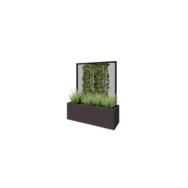 Support pour plantes grimpantes noir pour jardinière 120 x 40 cm