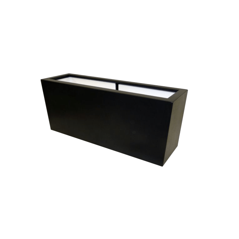 Jardinière en polyester - Rectangle - 120 x 30 x 50 cm - Avec fond