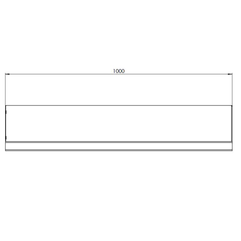 Paroi de soutènement en acier thermolaqué droite 100 cm (hauteur 50 cm)