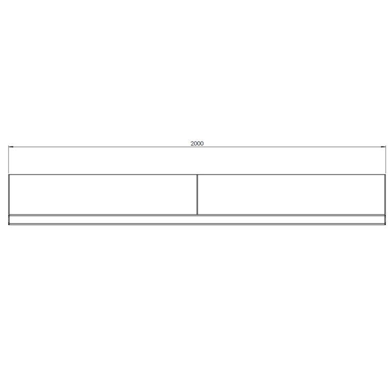 Mur de soutènement en acier peint par poudrage droit de 200 cm (hauteur 30 cm)