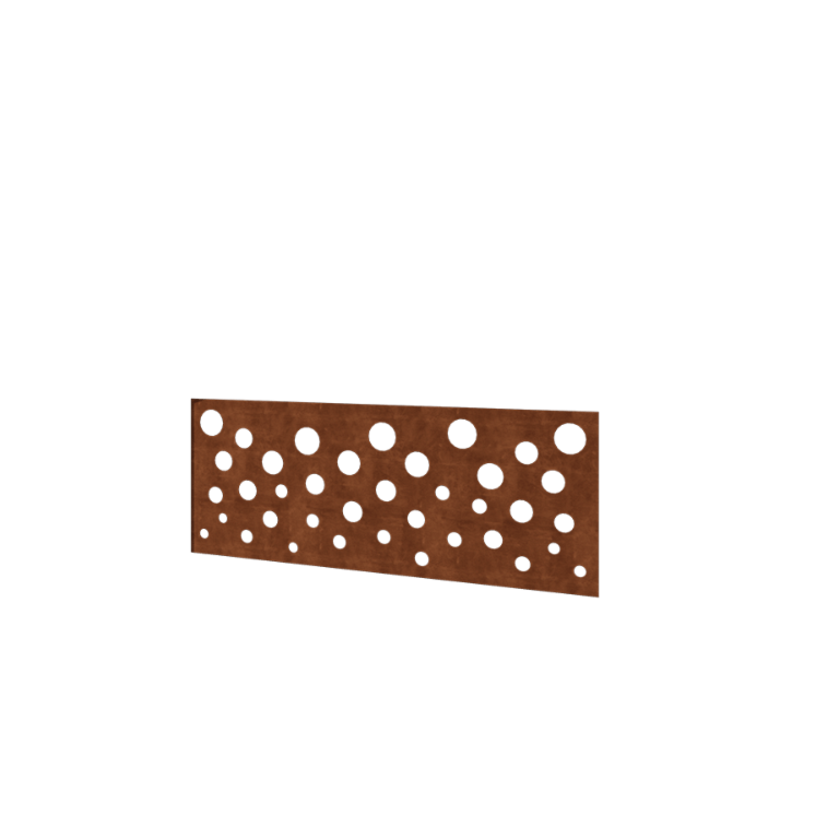Clôture en acier Corten H - Panneau B - 120 x 47,5 cm