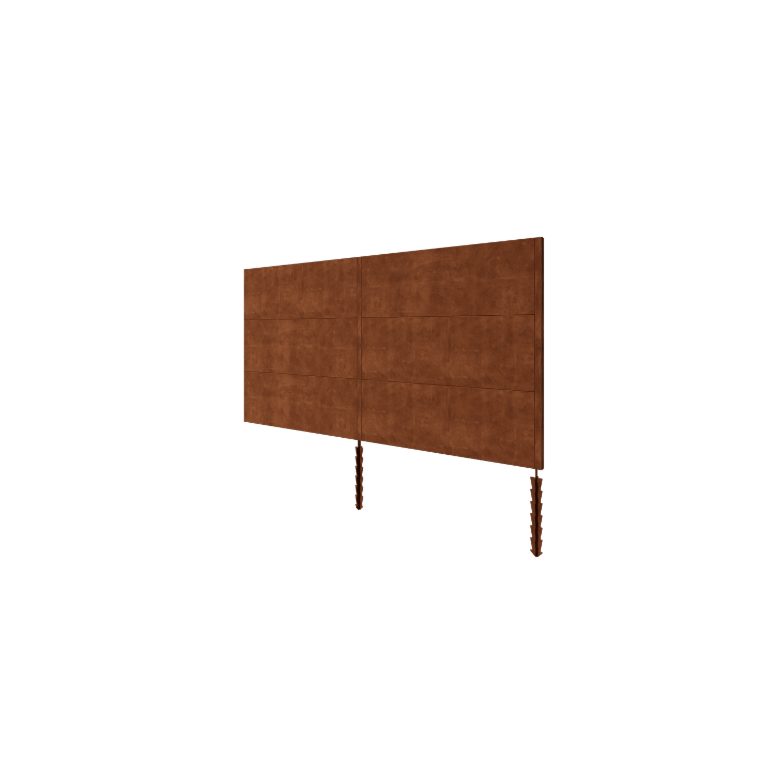 Clôture en acier corten H3 set 378 cm