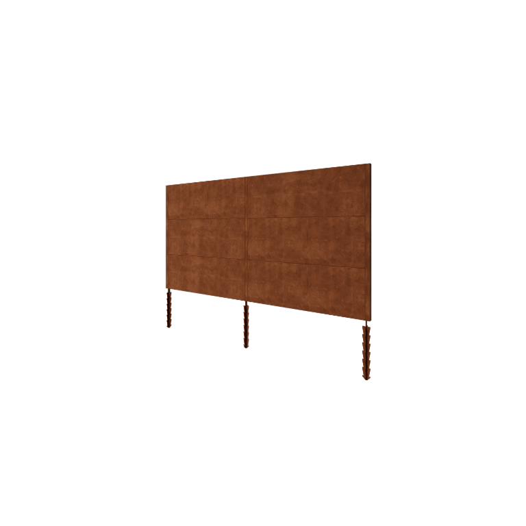 Clôture en acier Corten H3 - Kit complet - 378 x 6 x 190 cm