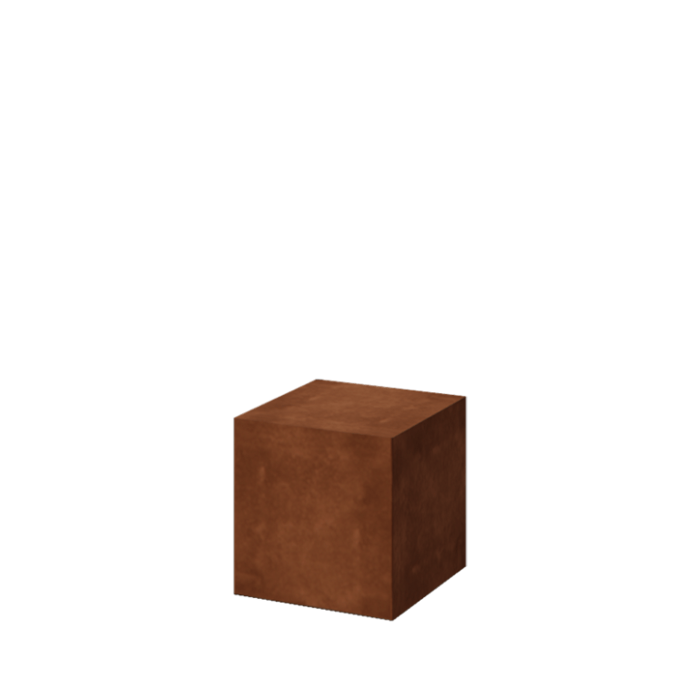 Socle en acier Corten Ohio 40 x 40 x 40 cm
