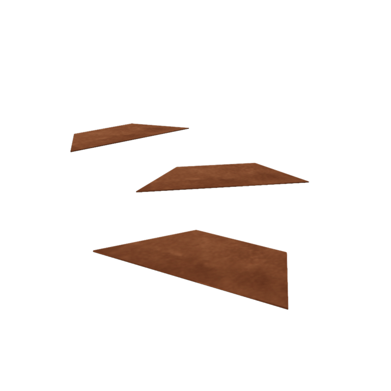 Dalle de cheminement en acier Corten Hexagone HH 50