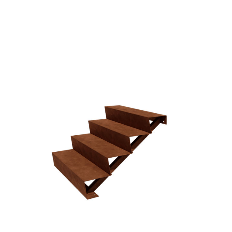 l`escalier en acier New York 4-étape (largeur 100 cm)