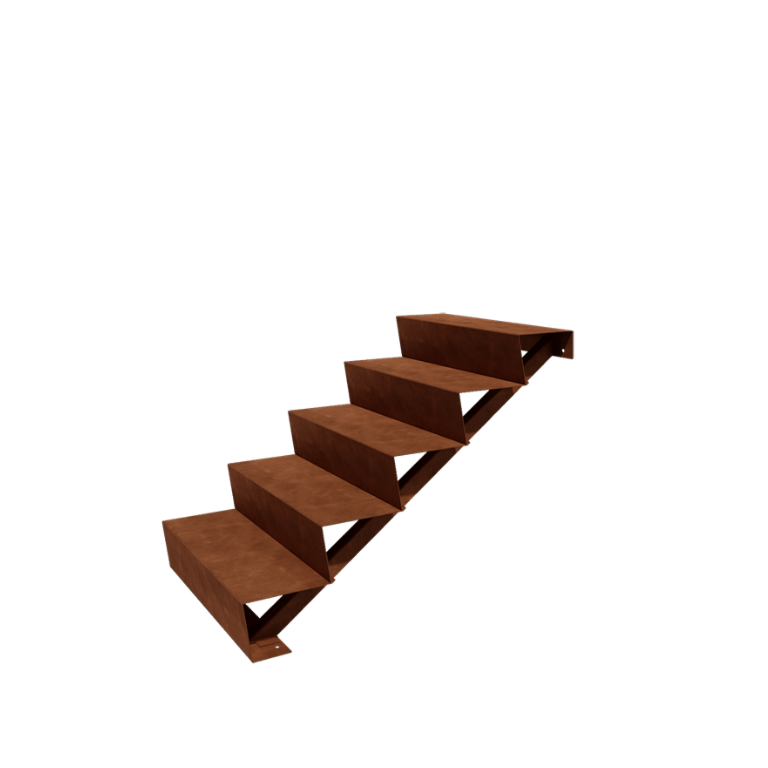 l`escalier en acier New York 5-étape (largeur 80 cm)