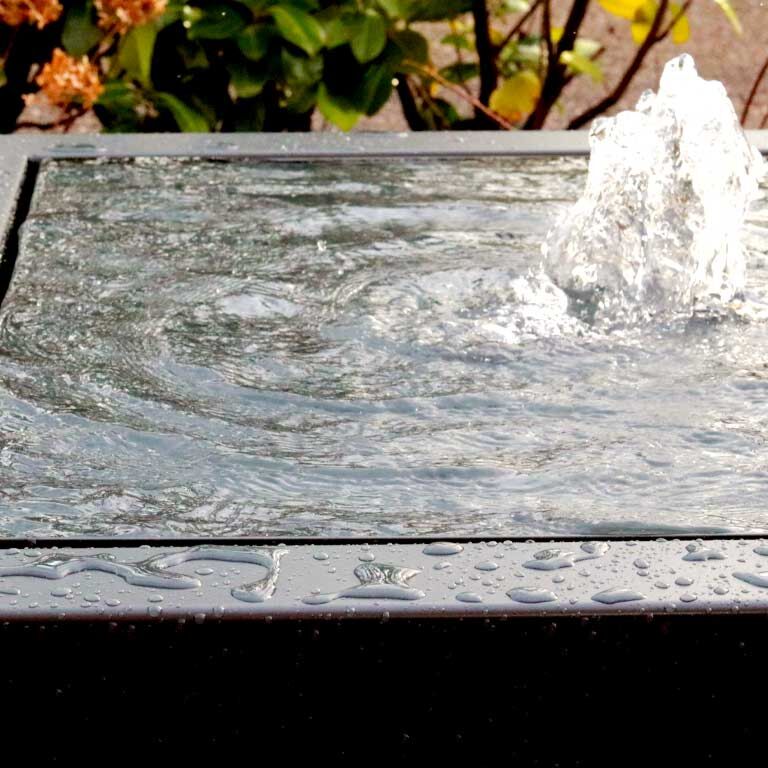 Table d'eau en aluminium 120 x 120 x 40 cm