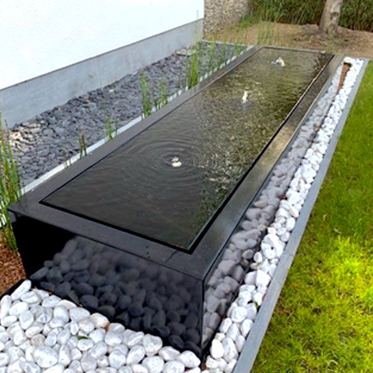 Table d’eau en aluminium 300 x 80 x 40 cm